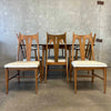 Mid Century Modern Drop Leaf Table & Six Chairs - All Original