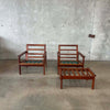 Pair of Illum Wikkelso Capella Chairs & Ottoman
