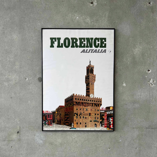 1960s Original Airline Travel Poster "Florence" Product Image