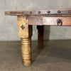 Antique Mexican Hacienda Solid Walnut Wood Dining Table