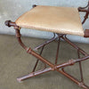 Set of Six Vintage Mexican Leather & Cast Iron Dining Chairs