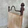 Set of Six Vintage Mexican Leather & Cast Iron Dining Chairs