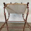 Set of Six Vintage Mexican Leather & Cast Iron Dining Chairs