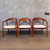 Set of Three Horse Shoe Mid Century Modern Style Chairs