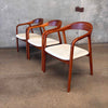 Set of Three Horse Shoe Mid Century Modern Style Chairs