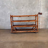 Three Tier Antique Shoe Rack on Wheels - Rolls Beautifully