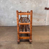 Three Tier Antique Shoe Rack on Wheels - Rolls Beautifully