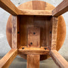 Vintage Wood Stool With Adjustable Back Rest - PENDING