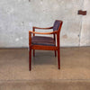 Gunlocke Modern Walnut Armchair After Jens Risom #1