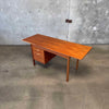 Danish Modern Drop Leaf Teak Desk