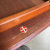 Danish Modern Cane + Teak Side Table by Poul Jensen for Selig