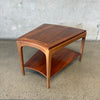 1962 Lane "Rhythm" Line Wedge Two-Tier Walnut Side/End Table
