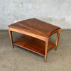 1962 Lane "Rhythm" Line Wedge Two-Tier Walnut Side/End Table