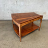 1962 Lane "Rhythm" Line Wedge Two-Tier Walnut Side/End Table