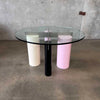Post Modern Column Glass Top Round Dining Table Product Image