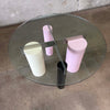 Post Modern Column Glass Top Round Dining Table Product Image