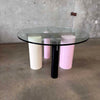Post Modern Column Glass Top Round Dining Table Product Image
