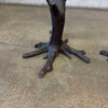 Faux Bois Solid Brass & Glass Writing/ Dining Table