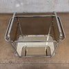 Vintage 1970's Chrome Mirrored Bar Cart With Smoked Glass