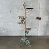 Vintage Four Tier Heavy Welded Iron Plant or Candle Stand