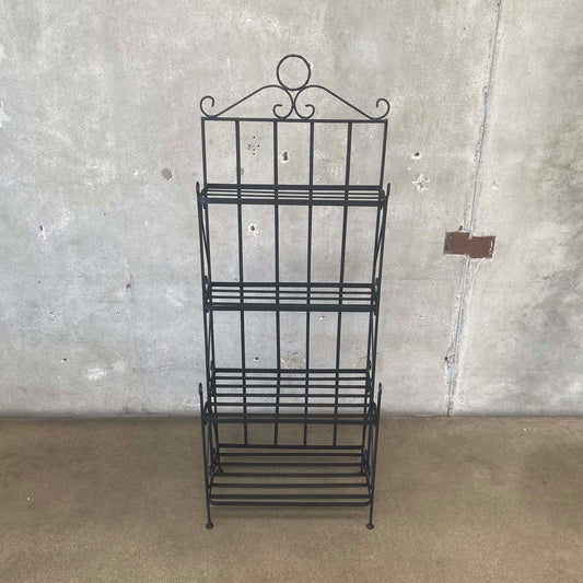 Mid Century Iron Bakers Rack Plant Stand Circa 1960's