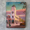 Original 1920's Painting of Spanish Revival Building