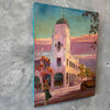 Original 1920's Painting of Spanish Revival Building