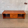 Vintage Mid Century Modern Walnut Media Console/Coffee Table