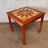 Vintage Danish Modern Teak w/Tile Top Side Table