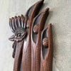 Vintage Evelyn Ackerman Style Carved Wood Peacock Wall Sculpture