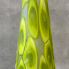 Late 60s Murano Green w/ White Spots Hand Blown Glass Swag Lamp