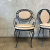 Vintage Salterini Patio Set Glass Top on Wrought Iron Base w/ Four Chairs
