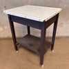Vintage Industrial Porcelain Enamel Bar Cart