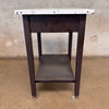Vintage Industrial Porcelain Enamel Bar Cart