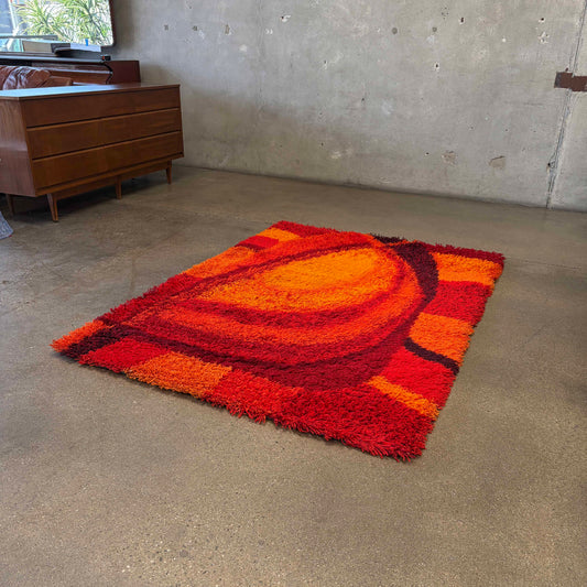Vintage Danish Rya Rug 1960's
