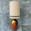 70's Drip Glaze Large Ceramic Lamp w/Original Tall Shade Product Image