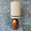 70's Drip Glaze Large Ceramic Lamp w/Original Tall Shade Product Image