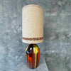 70's Drip Glaze Large Ceramic Lamp w/Original Tall Shade Product Image