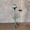 Mid Century Original Painted Toleware Wood & Metal Floor Lamp