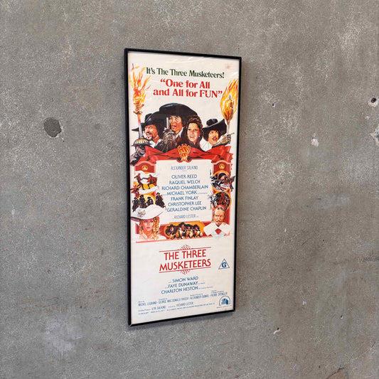 Vintage Framed The Three Musketeers Movie Poster