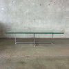 Mid Century Chrome & Glass Coffee Table - All Original