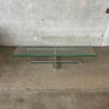Mid Century Chrome & Glass Coffee Table - All Original
