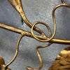 Italian Mid Century Modern Gilt Metal Wall Sconce (Working)