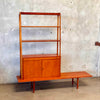 Mid Century Modern Scandinavian Bookcase w/ Table Base