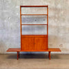 Mid Century Modern Scandinavian Bookcase w/ Table Base