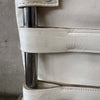 Vintage MK Knoll Lounge Chair - White Leather & Chrome