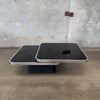 Post Modern Black & Chrome 360 Swivel Coffee Table