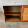 Mid Century Mahogany & Cane Credenza By Brown Saltman