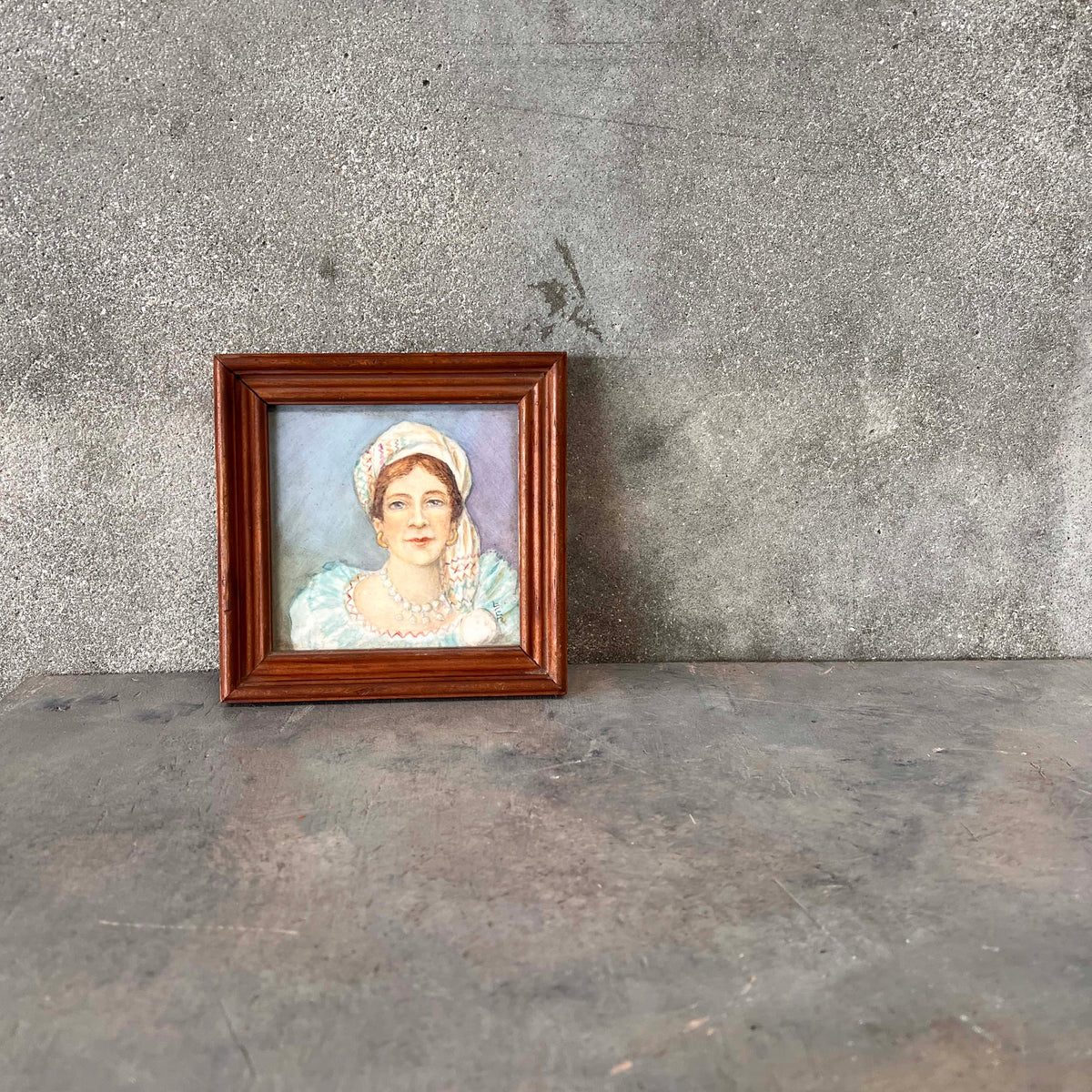 Gladding Mc Bean Hand Painted Tile Portrait