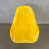 Vintage Mid Century Modern Yellow Swivel Chair With Snake Texture
